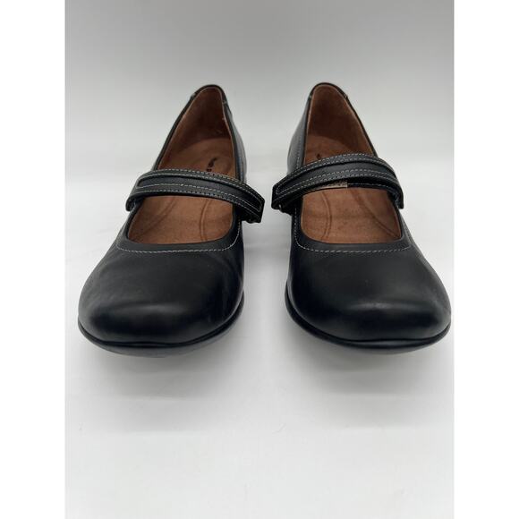 Hush Puppies Mary Jane Loafers Women’s 8 Black Leather Preppy Cottagecore Boho - Picture 5 of 9